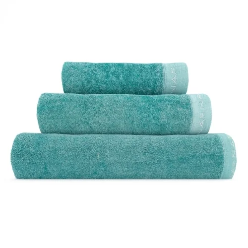 Conjunto de toalhas de banho Naf Naf casual Aquamarine de 3 peças