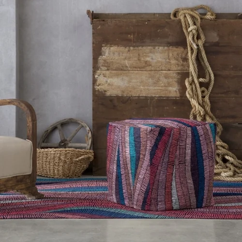 Rodier Fils Puff 50x50x50 cm mehrfarbig