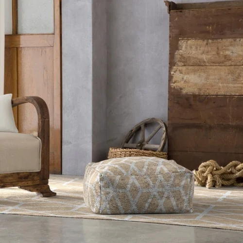 Rodier Trico Puff 50x50x25 cm mehrfarbig