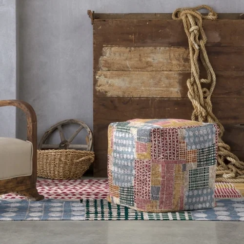Rodier Mawu puff 50x50x50 cm multicolore