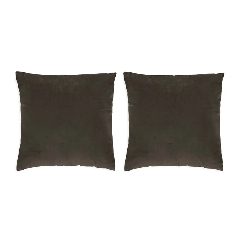 Pacote de 2 capas de almofada de veludo Melanie 45x45 cm marrom