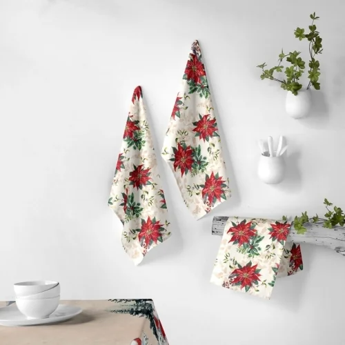 Naf Naf Chamonix Christmas kitchen towels multicolored