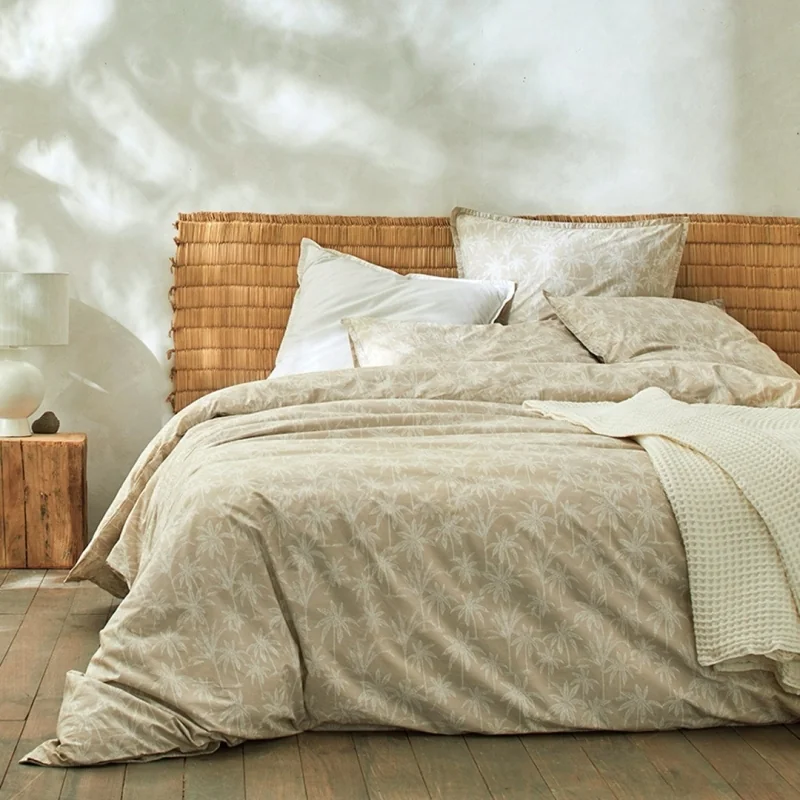Bettbezug aus 100 % Bio-Baumwollperkal Goa-Sand