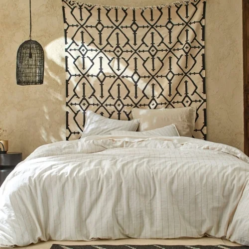 Copripiumino Kandy in cotone organico/lino in schiuma di sabbia