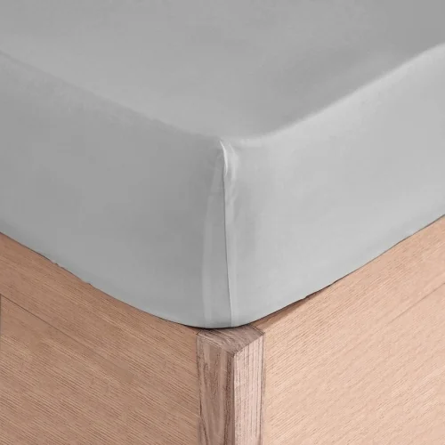 Fitted sheet 100% cotton percale Pure NN gray