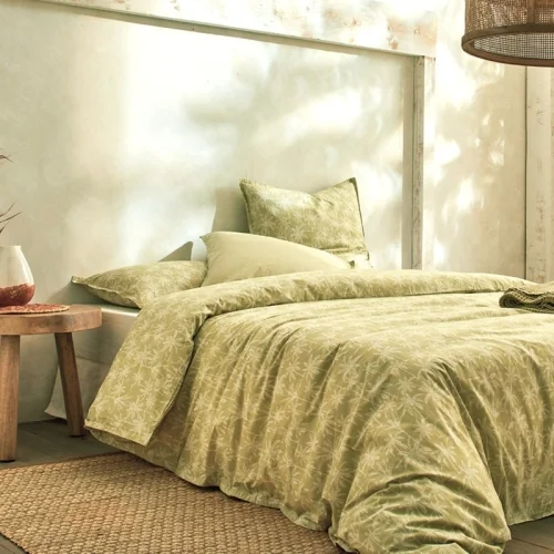 Capa de edredão percal 100% algodão orgânico Goa Ecume lima