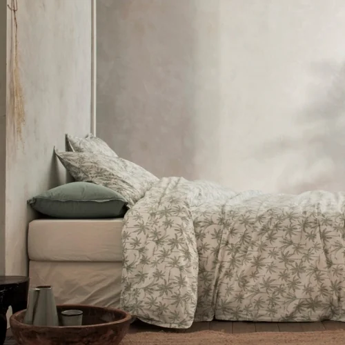 Capa de edredão 100% algodão orgânico percal espuma Goa Lagoon