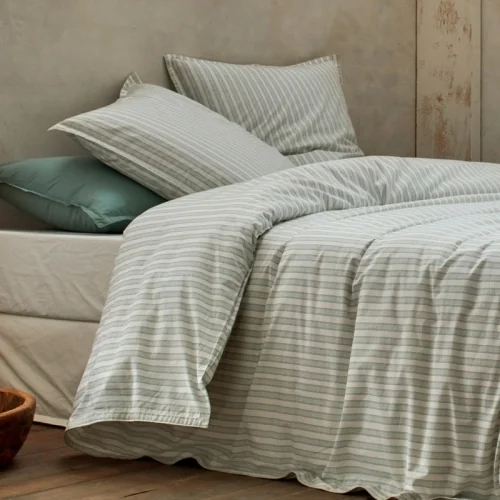 Copripiumino Kerala Lagoon 100% percalle di cotone biologico