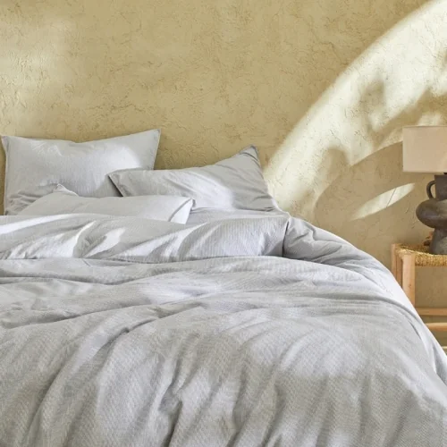 Ceylan ink organic linen/cotton duvet cover