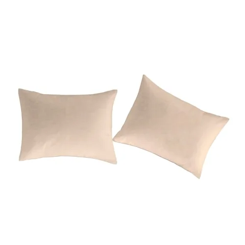Fundas de almohada 50x75 (2) lino/algodón orgánico Liso rosa c.