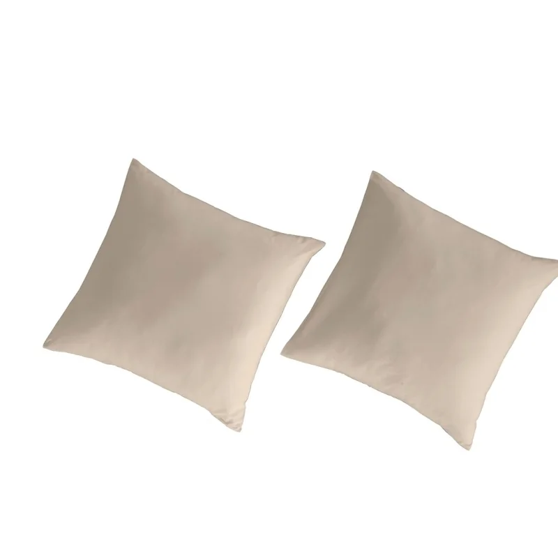 Fundas de almohada 80x80(2) 100% algodón percal orgánico Liso arena