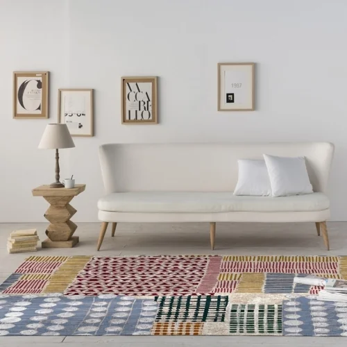 Tapis patchwork multicolore Rodier Mawu