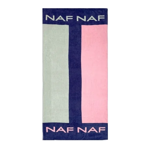 Serviette de plage Naf Naf BIARRITZ rose